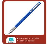 Parker Vector Fountain Pen - Blue - Medium Nib - Blue Ink - Sealed Card Pack
