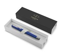 Parker Vector Premium Rollerball Pen - Blue Barrel with Chrome Trim - Black Ink - Gift Boxed