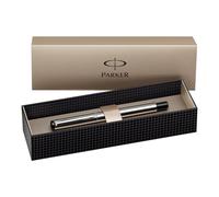 Parker Vector Stainless Steel Trim Fountain Pen with Medium Nib, Gift Boxed - Stainless Steel