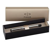 Parker Vector Stainless Steel Trim Fountain Pen with Medium Nib, Gift Boxed - Stainless Steel