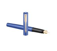 PARKER Vector XL Blue Gold Trim Fountain Pen - Fine Nib (Loose) - No Box