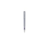 Parker Vector XL Fountain Pen | Metallic Silver-Blue Lacquer on Brass | Medium Nib with Blue Ink Refill | Gift Box
