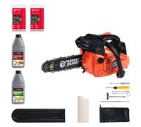 ParkerBrand 26Cc 10" Petrol Top Handle Topping Chainsaw + 2 X Chains + Oils + More