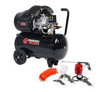 ParkerBrand.com 50L Air Compressor - Direct Drive | 3HP, 13.8 CFM | Complete with 5-Piece Air Tool Kit
