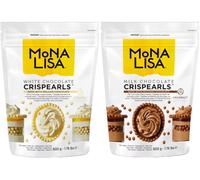 Parkers Callebaut CRISPEARLS Bundle - 2 x 800g (WHITE and MILK)