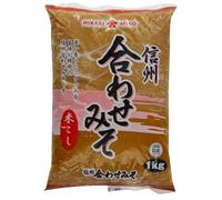 Parkers Hikari Shinshu Awase BROWN Miso Paste 1kg (Pack of 10)