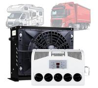 Parking Air Conditioners Fast Cooling 12V/24V Split Type Truck Cab AC Air Conditioner for Semi Trucks Bus RV Caravan, Remote Control, Low Noise