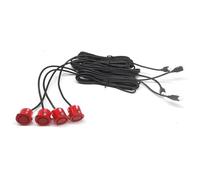 Parking Assist Sensor 18.5mm Car Sensor Reverse Probe Black Red Grey Silver White For Vehicles Fitting 4pcs(Red)