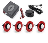 Parking Assist Sensor 4 Sensors Car Backup Radar Parking Sensor Buzzer Detector Assistance Flat For Probe Systems 12V Kit Universal Distance Control(Silver)