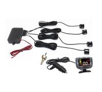 Parking Assist Sensor Car Parking Sensor Set Wireless Lcd Display 4 Radar Probes 65 DB Buzzer Alarm Backup Reversing Parktronic Monitor Detector Systems(Red)