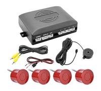 Parking Assist Sensor Car Rear Reversing Radar Dual Core CPU Video Parking Sensor Reverse Backup Assistance Monitor Digital Display(Red)