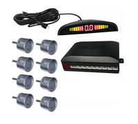 Parking Assist Sensor Car Rear Reversing Radar Parktronic Parking Sensor With 8 Sensors Reverse Backup Monitor Detector 22MM(Gray)