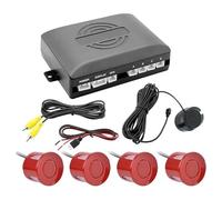 Parking Assist Sensor Car Rear Reversing Radar Sensors 22mm AHD Parking Sensor Security Reverse Backup Assistance Monitor Display(Red)