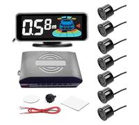 Parking Assist Sensor Rear Reversing System Display Car Parking Sensor Distance Detection Sound Warning Buzzer With 4pcs 8pcs Probes(B)