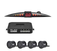 Parking Assist Systems Car Blind Spot Monitors 12V Parking Sensor Kit 22mm Parktronic LCD Display Beep Reverse Backup Radar Monitor Systems 4 Sensors(Black)