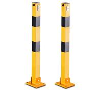 Parking Barrier Driveway Stopper - Durable Security Bollard Posts for Effective Home or Commercial Parking Space Control, 2pcs, 27.6 inches Long