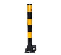 Parking Barrier Post, Lockable Fold Down Bollard, High Visibility Driveway Guard with Locking Base