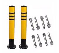 Parking Barrier Post with Lock and Spring, Night Reflective Design Safety Bollard for Facility Management (50x7.6cm) - Durable and Reliable Traffic Control Solution
