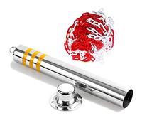 Parking Ber,Stainless Steel Parking Pole Heavy Duty,Parking Lock with 5M Plastic Chain,Bollards for Driveway,Cones Reflective Road Markers Security Posts for Driveways/650 * 89Mm(650 * 89Mm) (80