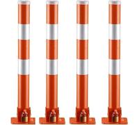 Parking Bollard,Folding Post,Heavy-Duty Lock with Reflective Stripes,Rustproof and Waterproof,Size 60cm*6cm,