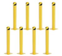 Parking Bollard Post, Bollards Steel, 4.5 Inch Diameter Bollard Covers, Yellow Powder Coated Safety Parking Barrier Post, for Traffic Sensitive Areas (8, 36inch)