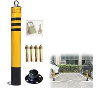 Parking Bollards, Heavy Duty Parking Restriction Ber Posts Car Parking Prevention Bollard Posts with Reflective Strips, for Industrial, Commercial, Private use,76×650mm