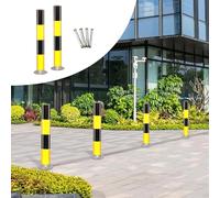 Parking bollards, Heavy Duty Steel Safety Bollard Post, Bolt Down Parking, Traffic Control Barrier Cones for Driveway/Parking Lot/Sidewalk)(9 x 75cm (3 1/2x 29 1/2in))