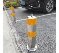 Parking bollards, Heavy Duty Traffic Delineator Post, Warning Sign Barrier Cones for Driveway, Sensitive Areas)(4pcs,W 16 x H 60cm (6 1/4 x 23 5/8in))