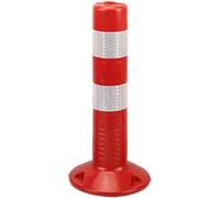 Parking Bollards, High Visibility Yellow and Red Barrier Posts for Driveways - 2 Pack