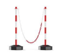 Parking bollards, Traffic Control & Crowd Management Posts, & Lightweight for Parking Lots & Events(Red (2pcs))