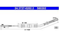 Handbrake Cable For BMW 1500-2000 68-72 1502-2002 68-77 34411103128