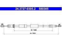 Parking Brake Cable ATE Fits CITROEN PEUGEOT Zx 306 4745F9