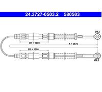 ATE 24.3727-0503.2 Handbrake cable