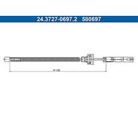 ATE 24.3727-0697.2 Handbrake cable