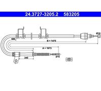 Parking Brake Cable ATE Fits KIA Ceed Sw Pro 59770-1H400