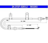 ATE 24.3727-3203.2 Handbrake cable