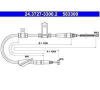 Parking Brake Cable ATE Fits LAND ROVER Freelander SPB101311