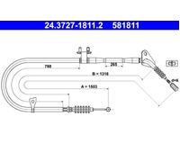 Parking Brake Cable ATE Fits MAZDA 323 C IV F S B455-44-420E