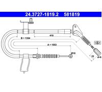 Parking Brake Cable ATE Fits MAZDA 323 C V F P S BC1B-44-420