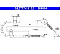 Parking Brake Cable ATE Fits MAZDA 323 C V F P S BC1D-44-410B