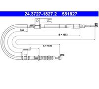 Parking Brake Cable ATE Fits MAZDA 323 F VI S B25D-44-420C