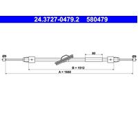 Parking Brake Cable ATE Fits MERCEDES Cls C218 S212 W212 W218 X218 2124200885