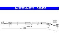 ATE 24.3727-0437.2 Hand brake cable