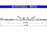 ATE 24.3727-2123.2 Hand brake cable