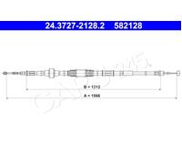 Parking Brake Cable ATE Fits MITSUBISHI Outlander I II 02-12 MN102298