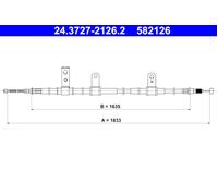 Parking Brake Cable ATE Fits MITSUBISHI Pajero Sport I II 97-00 MR235306