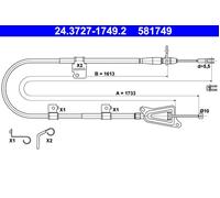 Parking Brake Cable ATE Fits NISSAN X-Trail 36530-8H300