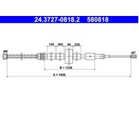 ATE 24.3727-0818.2 Handbrake cable