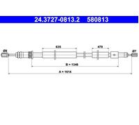 ATE 24.3727-0813.2 Handbrake cable