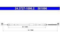ATE 24.3727-1096.2 Handbrake cable